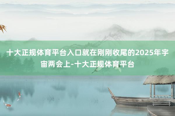 十大正规体育平台入口就在刚刚收尾的2025年宇宙两会上-十大正规体育平台