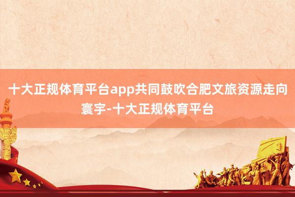 十大正规体育平台app共同鼓吹合肥文旅资源走向寰宇-十大正规体育平台
