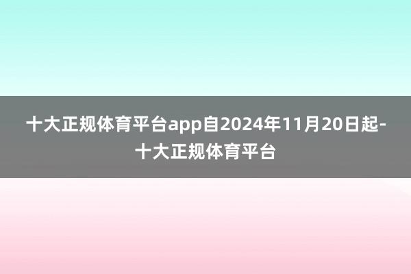 十大正规体育平台app自2024年11月20日起-十大正规体育平台