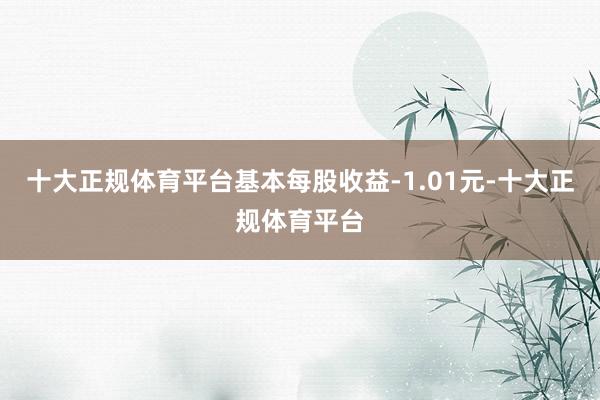 十大正规体育平台基本每股收益-1.01元-十大正规体育平台