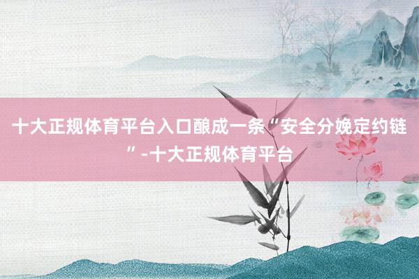十大正规体育平台入口酿成一条“安全分娩定约链”-十大正规体育平台