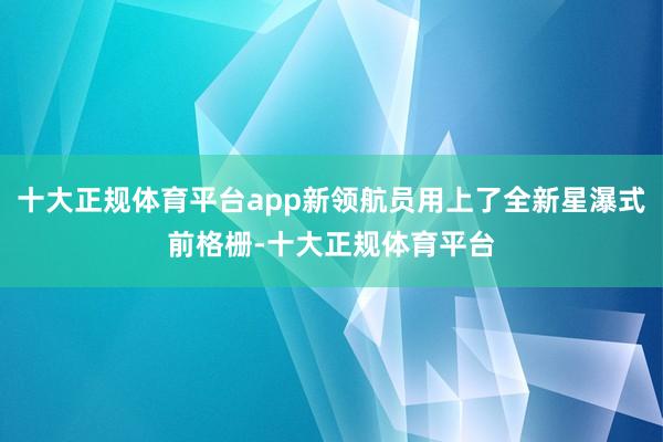 十大正规体育平台app新领航员用上了全新星瀑式前格栅-十大正