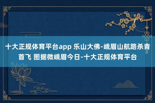 十大正规体育平台app 乐山大佛-峨眉山航路杀青首飞 图据微峨眉今日-十大正规体育平台