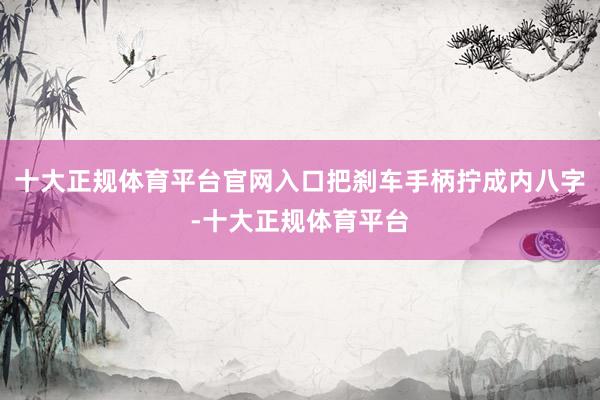十大正规体育平台官网入口把刹车手柄拧成内八字-十大正规体育平台