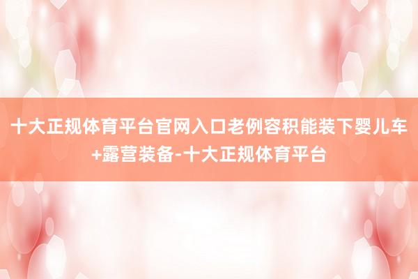 十大正规体育平台官网入口老例容积能装下婴儿车+露营装备-十大正规体育平台