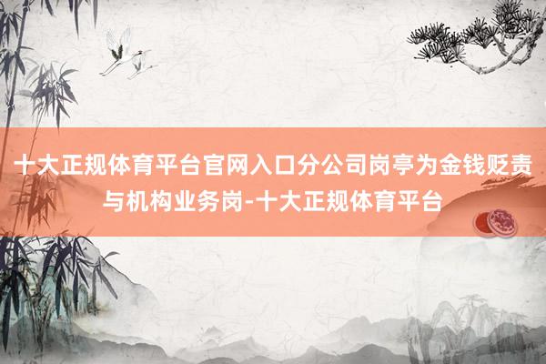 十大正规体育平台官网入口分公司岗亭为金钱贬责与机构业务岗-十大正规体育平台