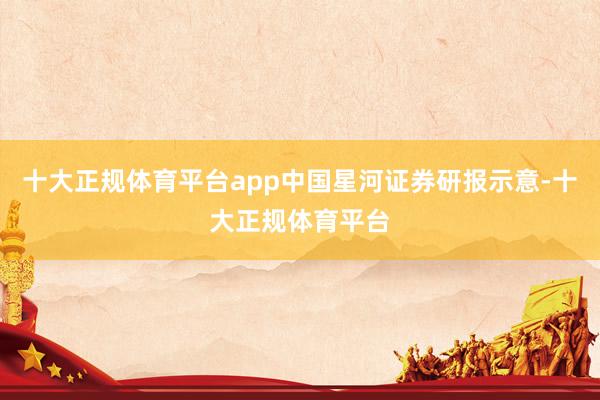 十大正规体育平台app中国星河证券研报示意-十大正规体育平台