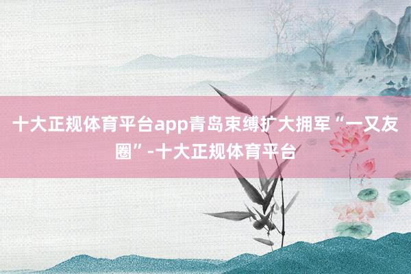 十大正规体育平台app青岛束缚扩大拥军“一又友圈”-十大正规体育平台