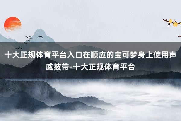 十大正规体育平台入口在顺应的宝可梦身上使用声威披带-十大正规体育平台