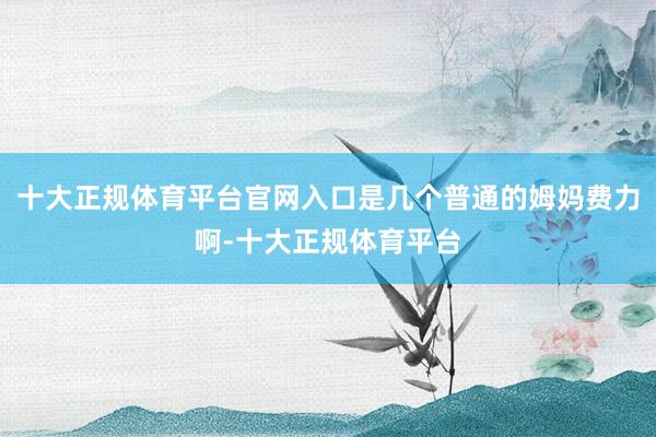 十大正规体育平台官网入口是几个普通的姆妈费力啊-十大正规体育平台
