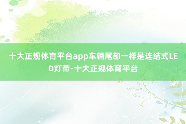 十大正规体育平台app车辆尾部一样是连结式LED灯带-十大正规体育平台